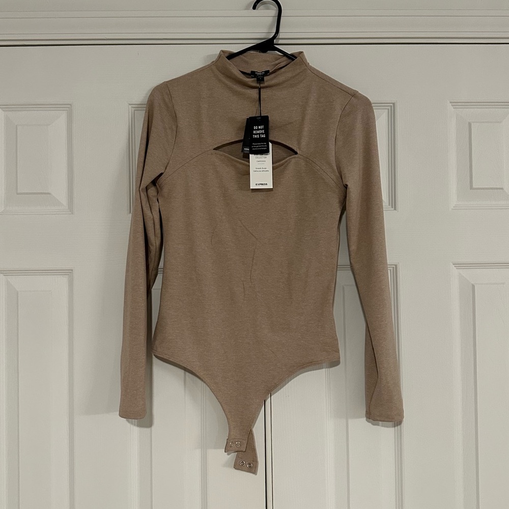 Express Nude bodysuit with cutout